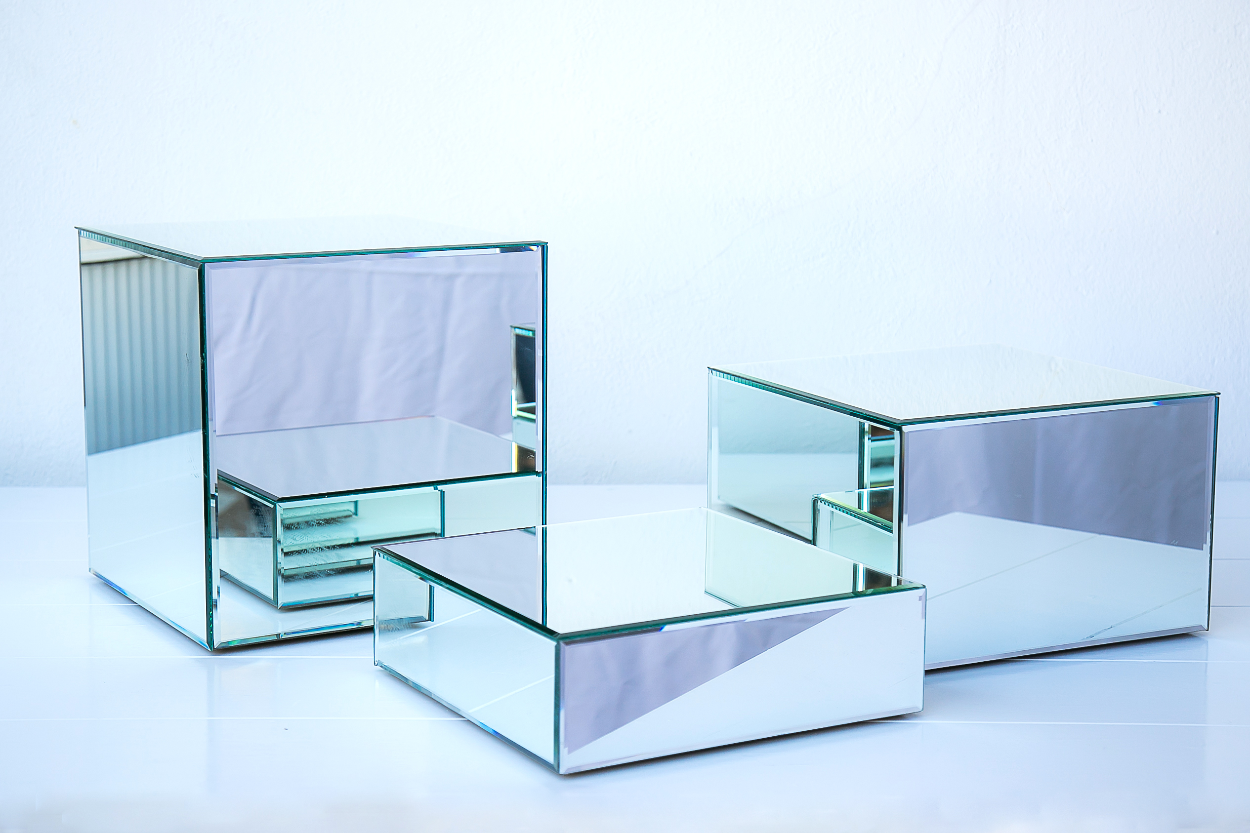 Cubo Espejo Alto para centros de mesa renta en Monterrey